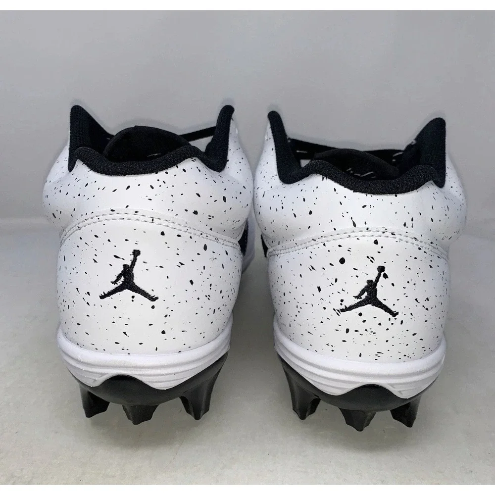 Size 12 Men's - Jordan Stadium 90 Low TD White Black HQ0210-100 Football Cleats